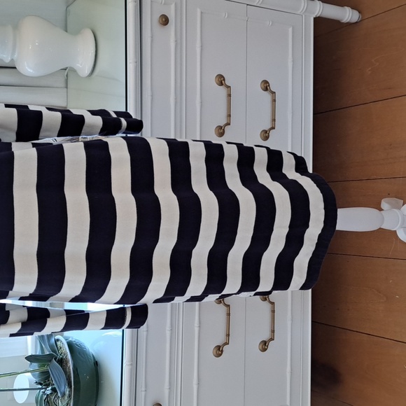 J.Crew Womens Navy/Cream Striped Long Sleeve‎ Cotton Midi Dress Size Small - Picture 3 of 12